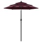 vidaXL Sonnenschirm mit Aluminium-Mast 3-lagig Bordeauxrot 2 m vidaXL Sonnenschirm mit Aluminium-Mast 3-lagig Bordeauxrot 2 m