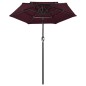 vidaXL Sonnenschirm mit Aluminium-Mast 3-lagig Bordeauxrot 2 m vidaXL Sonnenschirm mit Aluminium-Mast 3-lagig Bordeauxrot 2 m