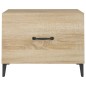 vidaXL Couchtisch mit Metallbeinen Sonoma-Eiche 50x50x40 cm vidaXL Couchtisch mit Metallbeinen Sonoma-Eiche 50x50x40 cm