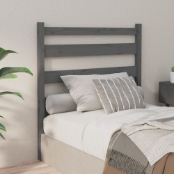 vidaXL Kopfteil Grau 96x4x100 cm Massivholz Kiefer