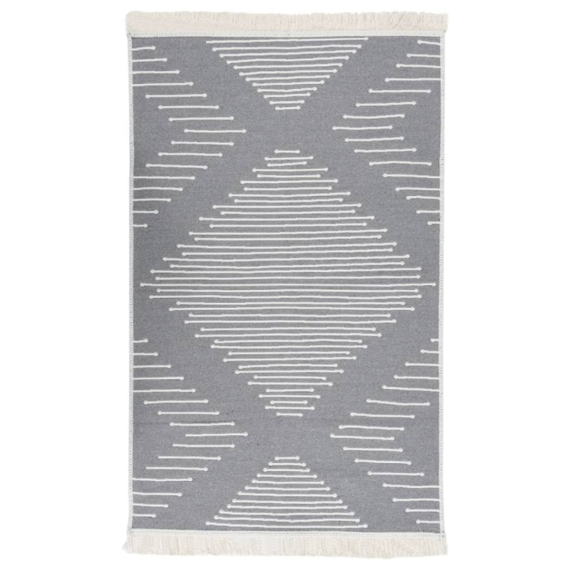 vidaXL Teppich Dunkelgrau 120x180 cm Baumwolle vidaXL Teppich Dunkelgrau 120x180 cm Baumwolle