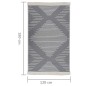 vidaXL Teppich Dunkelgrau 120x180 cm Baumwolle vidaXL Teppich Dunkelgrau 120x180 cm Baumwolle