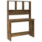 vidaXL Schreibtisch mit Regal Räuchereiche 110x45x157 cm Holzwerkstoff vidaXL Schreibtisch mit Regal Räuchereiche 110x45x157 cm Holzwerkstoff