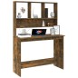 vidaXL Schreibtisch mit Regal Räuchereiche 110x45x157 cm Holzwerkstoff vidaXL Schreibtisch mit Regal Räuchereiche 110x45x157 cm Holzwerkstoff