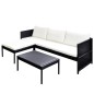 vidaXL 3-tlg. Garten-Lounge-Set mit Kissen Poly-Rattan Schwarz vidaXL 3-tlg. Garten-Lounge-Set mit Kissen Poly-Rattan Schwarz