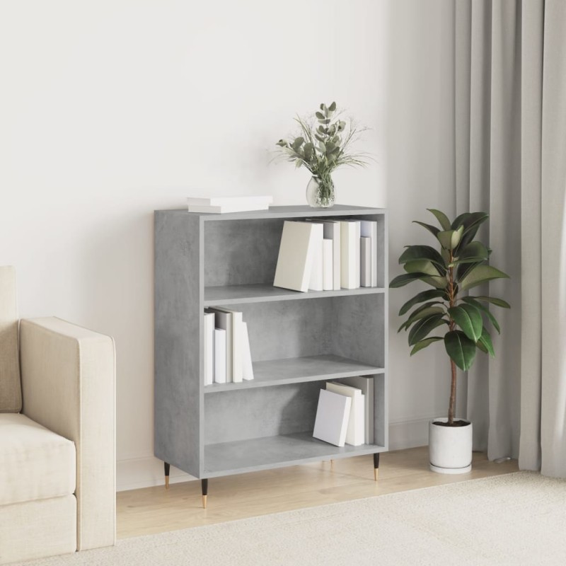 vidaXL Bücherregal Betongrau 69,5x32,5x90 cm Holzwerkstoff vidaXL Bücherregal Betongrau 69,5x32,5x90 cm Holzwerkstoff