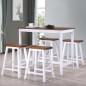 Bartisch- und Hocker-Set 5-tlg. Massivholz Bartisch- und Hocker-Set 5-tlg. Massivholz