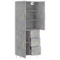 Highboard Betongrau 69,5x34x180 cm Holzwerkstoff Highboard Betongrau 69,5x34x180 cm Holzwerkstoff