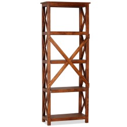 vidaXL Bücherregal Massivholz mit Honigfarbenem Finish 60x30x160 cm