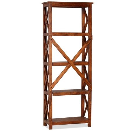 vidaXL Bücherregal Massivholz mit Honigfarbenem Finish 60x30x160 cm