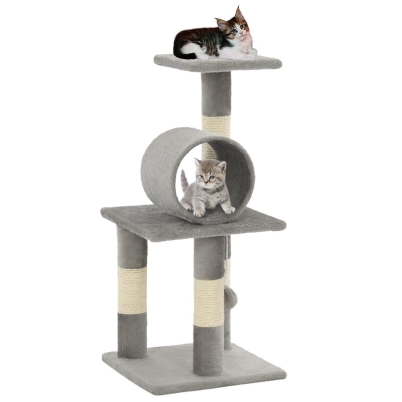vidaXL Katzen-Kratzbaum Sisal 65 cm Grau vidaXL Katzen-Kratzbaum Sisal 65 cm Grau