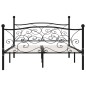 vidaXL Bettgestell mit Lattenrost Schwarz Metall 120 × 200 cm vidaXL Bettgestell mit Lattenrost Schwarz Metall 120 × 200 cm