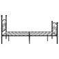 vidaXL Bettgestell mit Lattenrost Schwarz Metall 120 × 200 cm vidaXL Bettgestell mit Lattenrost Schwarz Metall 120 × 200 cm