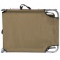 vidaXL Klappliege mit Sonnenschutz Taupe Aluminium vidaXL Klappliege mit Sonnenschutz Taupe Aluminium