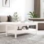 vidaXL Couchtisch Weiß 110x50x40 cm Massivholz Kiefer vidaXL Couchtisch Weiß 110x50x40 cm Massivholz Kiefer
