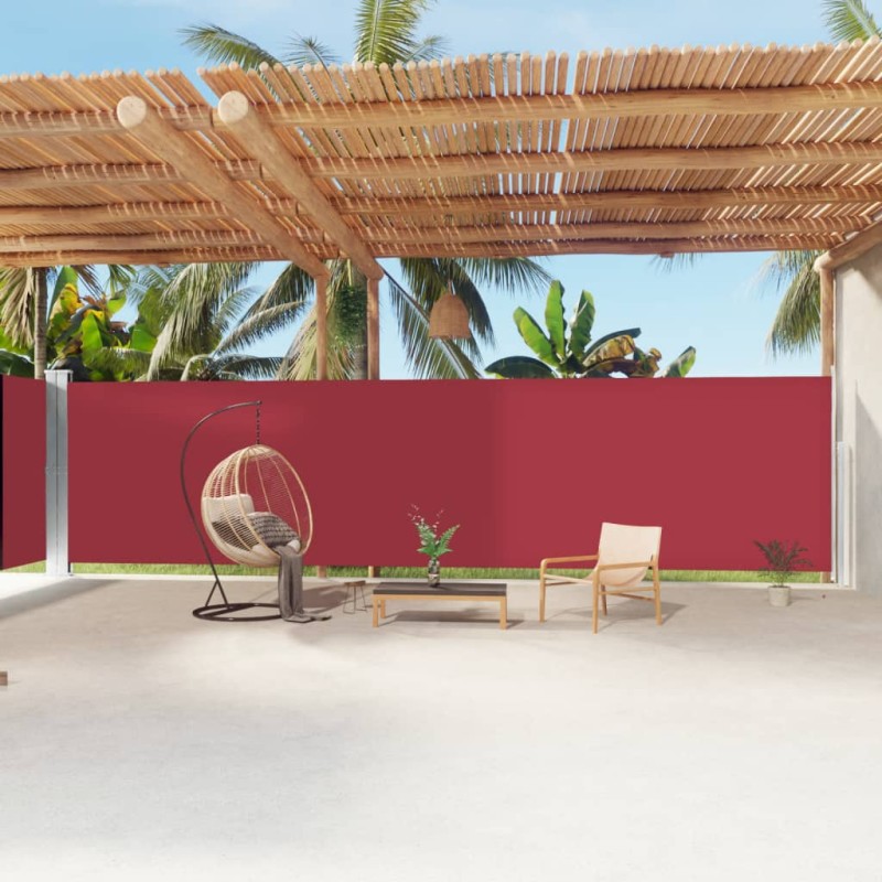 vidaXL Seitenmarkise Ausziehbar Rot 200x1200 cm vidaXL Seitenmarkise Ausziehbar Rot 200x1200 cm