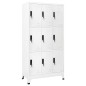 vidaXL Schließfachschrank Weiß 90x45x180 cm Stahl vidaXL Schließfachschrank Weiß 90x45x180 cm Stahl