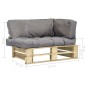 Outdoor-Sofa Paletten mit Kissen in Grau Kiefernholz Outdoor-Sofa Paletten mit Kissen in Grau Kiefernholz