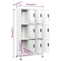 vidaXL Schließfachschrank Weiß 90x45x180 cm Stahl vidaXL Schließfachschrank Weiß 90x45x180 cm Stahl