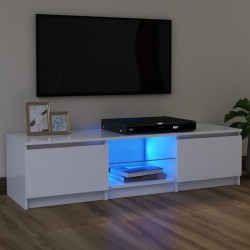 vidaXL TV-Schrank mit LED-Leuchten Weiß 120x30x35,5 cm
