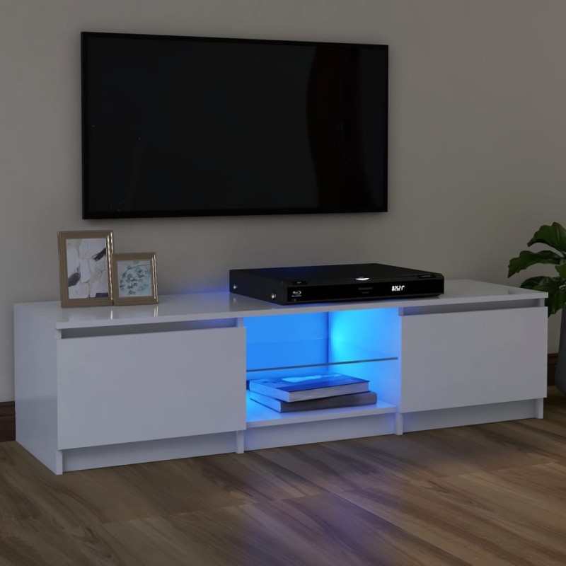 vidaXL TV-Schrank mit LED-Leuchten Weiß 120x30x35,5 cm vidaXL TV-Schrank mit LED-Leuchten Weiß 120x30x35,5 cm