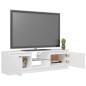 vidaXL TV-Schrank mit LED-Leuchten Weiß 120x30x35,5 cm vidaXL TV-Schrank mit LED-Leuchten Weiß 120x30x35,5 cm
