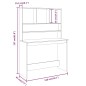 vidaXL Schreibtisch mit Regal Braun Eiche 110x45x157 cm Holzwerkstoff vidaXL Schreibtisch mit Regal Braun Eiche 110x45x157 cm Holzwerkstoff