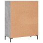 vidaXL Bücherregal Betongrau 69,5x32,5x90 cm Holzwerkstoff vidaXL Bücherregal Betongrau 69,5x32,5x90 cm Holzwerkstoff