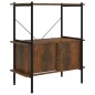 vidaXL Regal mit 3 Böden und Schrank 80x40x92 cm Stahl Holzwerkstoff vidaXL Regal mit 3 Böden und Schrank 80x40x92 cm Stahl Holzwerkstoff
