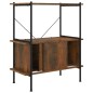 vidaXL Regal mit 3 Böden und Schrank 80x40x92 cm Stahl Holzwerkstoff vidaXL Regal mit 3 Böden und Schrank 80x40x92 cm Stahl Holzwerkstoff