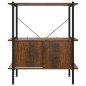 vidaXL Regal mit 3 Böden und Schrank 80x40x92 cm Stahl Holzwerkstoff vidaXL Regal mit 3 Böden und Schrank 80x40x92 cm Stahl Holzwerkstoff