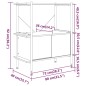 vidaXL Regal mit 3 Böden und Schrank 80x40x92 cm Stahl Holzwerkstoff vidaXL Regal mit 3 Böden und Schrank 80x40x92 cm Stahl Holzwerkstoff