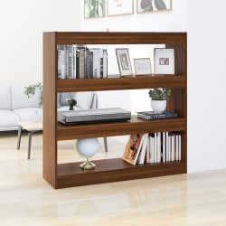 vidaXL Bücherregal/Raumteiler Braun Eichen-Optik 100×30×103 cm