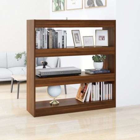 vidaXL Bücherregal/Raumteiler Braun Eichen-Optik 100×30×103 cm