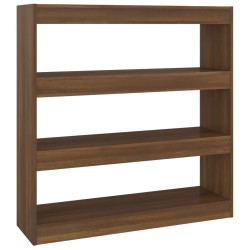 vidaXL Bücherregal/Raumteiler Braun Eichen-Optik 100×30×103 cm