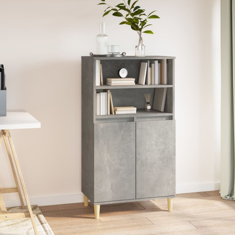 vidaXL Highboard Betongrau 60x36x110 cm Holzwerkstoff vidaXL Highboard Betongrau 60x36x110 cm Holzwerkstoff