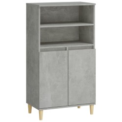 vidaXL Highboard Betongrau 60x36x110 cm Holzwerkstoff