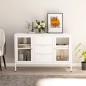 vidaXL Sideboard Weiß 105x35x70 cm Stahl und Hartglas vidaXL Sideboard Weiß 105x35x70 cm Stahl und Hartglas