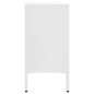 vidaXL Sideboard Weiß 105x35x70 cm Stahl und Hartglas vidaXL Sideboard Weiß 105x35x70 cm Stahl und Hartglas
