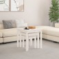 vidaXL Satztische 3 Stk. Weiß Massivholz Kiefer vidaXL Satztische 3 Stk. Weiß Massivholz Kiefer