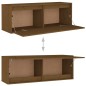 vidaXL Wandschrank Honigbraun 100x30x35 cm Massivholz Kiefer vidaXL Wandschrank Honigbraun 100x30x35 cm Massivholz Kiefer