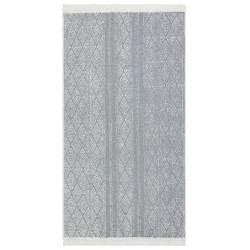 vidaXL Teppich Hellgrau 120x180 cm Baumwolle