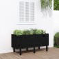 vidaXL Hochbeet Schwarz 121x50x57 cm Massivholz Kiefer vidaXL Hochbeet Schwarz 121x50x57 cm Massivholz Kiefer