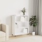 vidaXL Bücherregal Hochglanz-Weiß 69,5x32,5x90 cm Holzwerkstoff vidaXL Bücherregal Hochglanz-Weiß 69,5x32,5x90 cm Holzwerkstoff