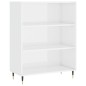 vidaXL Bücherregal Hochglanz-Weiß 69,5x32,5x90 cm Holzwerkstoff vidaXL Bücherregal Hochglanz-Weiß 69,5x32,5x90 cm Holzwerkstoff