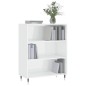 vidaXL Bücherregal Hochglanz-Weiß 69,5x32,5x90 cm Holzwerkstoff vidaXL Bücherregal Hochglanz-Weiß 69,5x32,5x90 cm Holzwerkstoff