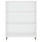 vidaXL Bücherregal Hochglanz-Weiß 69,5x32,5x90 cm Holzwerkstoff vidaXL Bücherregal Hochglanz-Weiß 69,5x32,5x90 cm Holzwerkstoff