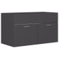 vidaXL Waschbeckenunterschrank Grau 80x38,5x46 cm Holzwerkstoff vidaXL Waschbeckenunterschrank Grau 80x38,5x46 cm Holzwerkstoff