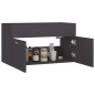 vidaXL Waschbeckenunterschrank Grau 80x38,5x46 cm Holzwerkstoff vidaXL Waschbeckenunterschrank Grau 80x38,5x46 cm Holzwerkstoff