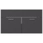 vidaXL Waschbeckenunterschrank Grau 80x38,5x46 cm Holzwerkstoff vidaXL Waschbeckenunterschrank Grau 80x38,5x46 cm Holzwerkstoff